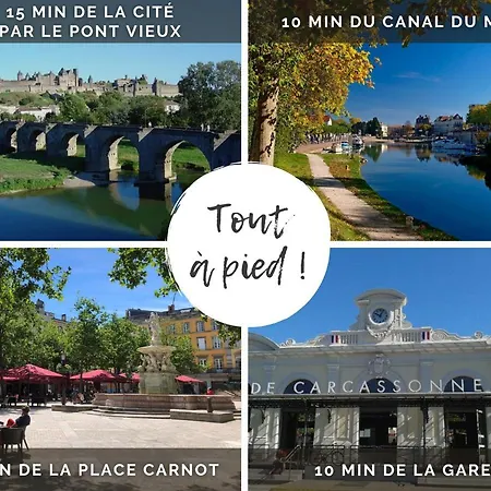 L'escapade - Parking Gratuit - Wifi - Climatisation - Proche Cite - Equipee * Carcassonne